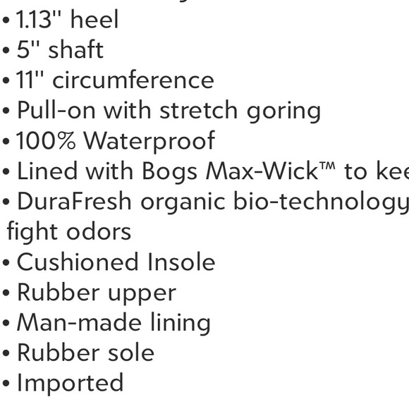 Bogs black Amelia slip on  rain boots - Picture 5 of 5